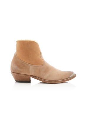 Golden Goose Young Shearling-Lined Suede Western Boots - Moda Operandi
