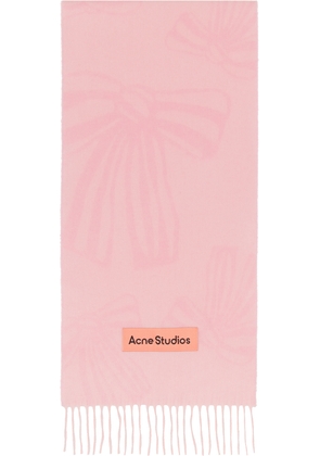 Acne Studios Pink Cashmere Jacquard Scarf
