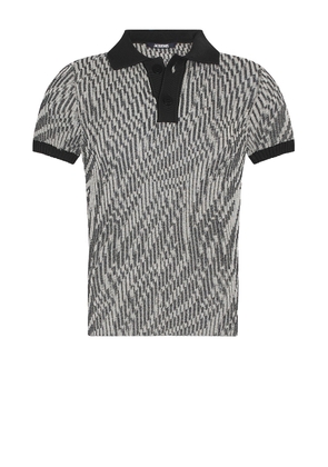 JACQUEMUS Le Polo Zebra in Black & White Zebra - Grey. Size M (also in ).