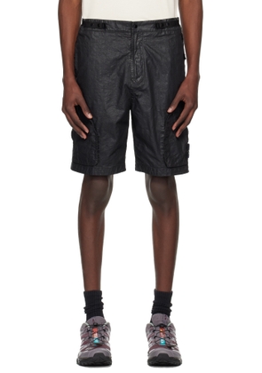 Stone Island Black Organic Look Nylon Panama-TC Shorts