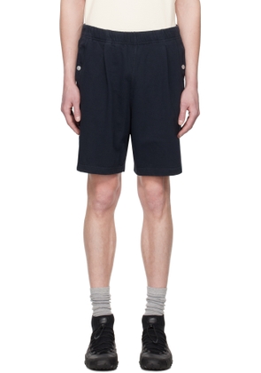 Stone Island Navy Felpa Bermuda Shorts