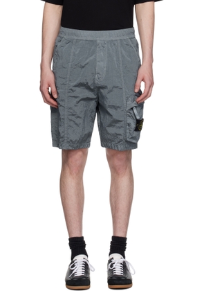 Stone Island Gray Nylon Metal In Econyl Shorts