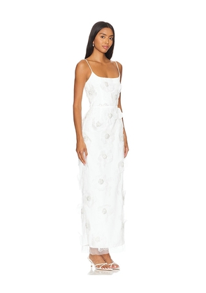 ELLIATT Dahlia Midi Dress in Ivory. Size L. Also in M, S, XL, XS.