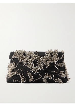 Dries Van Noten - Embellished Canvas Clutch - Black - One size