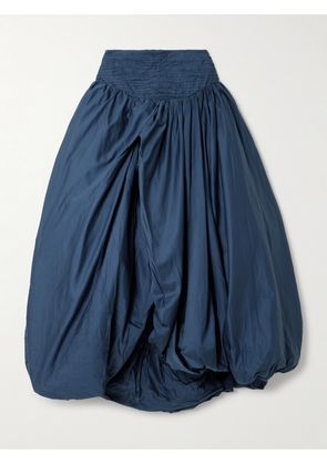 Aje - Violette Ruched Gathered Cotton Maxi Skirt - Blue - UK 4,UK 6,UK 8,UK 10,UK 12,UK 14,UK 16