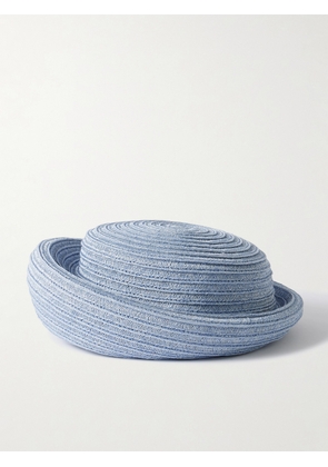 Gigi Burris - Laura Straw Pillbox Hat - Blue - One size