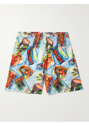 BODE - Wide-Leg Printed Cotton-Seersucker Shorts - Men - Multi - M/L