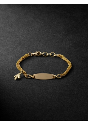 Carolina Bucci - Kids Lucky ID Tag Bee Gold and Silk Bracelet - Men - Yellow