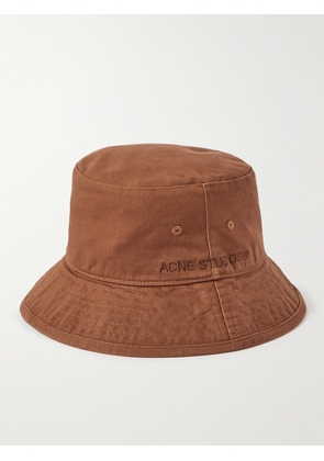 Acne Studios - Brimmo Logo-Embroidered Cotton-Twill Bucket Hat - Men - Brown - S/M