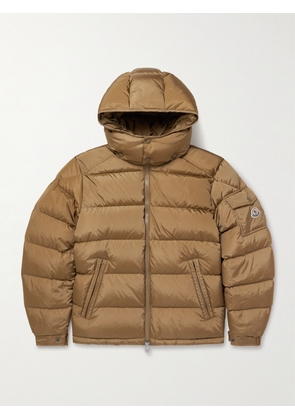 Moncler - Maya Logo-Appliquéd Quilted Shell Hooded Down Jacket - Men - Brown - 1