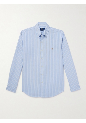 Polo Ralph Lauren - Button-Down Collar Logo-Embroidered Striped Cotton Oxford Shirt - Men - Blue - XS