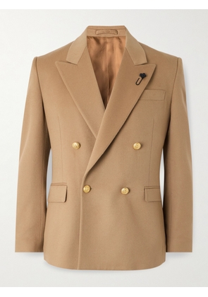 Lardini - Double-Breasted Virgin Wool Blazer - Men - Neutrals - IT 46