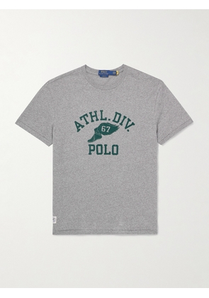 Polo Ralph Lauren - Logo-Flocked Cotton-Jersey T-Shirt - Men - Gray - XS