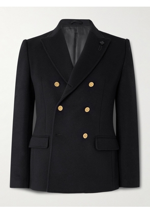 Lardini - Double-Breasted Virgin Wool Blazer - Men - Black - IT 46