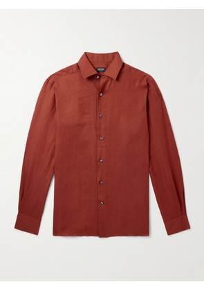 Zegna - Oasi Linen Shirt - Men - Red - S
