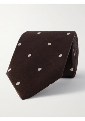 TOM FORD - 8cm Polka-Dot Silk-Satin Tie - Men - Brown