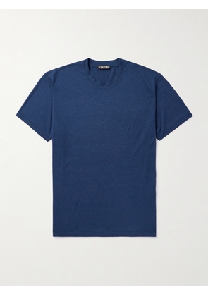 TOM FORD - Lyocell and Cotton-Blend Jersey T-Shirt - Men - Blue - IT 44