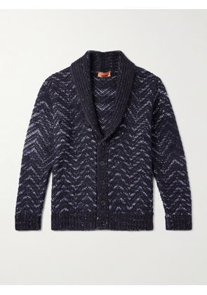 Missoni - Shawl-Collar Jacquard-Knit Cardigan - Men - Blue - IT 46