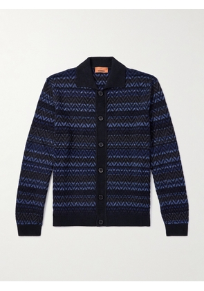 Missoni - Striped Jacquard-Knit Cardigan - Men - Blue - IT 46