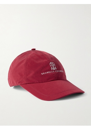 Brunello Cucinelli - Logo-Embroidered Cotton-Twill Baseball Cap - Men - Red - S