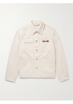 Versace - Embellished Denim Jacket - Men - Neutrals - IT 46