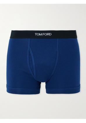 TOM FORD - Stretch-Cotton Boxer Briefs - Men - Blue - S