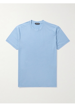TOM FORD - Lyocell and Cotton-Blend Jersey T-Shirt - Men - Blue - IT 44
