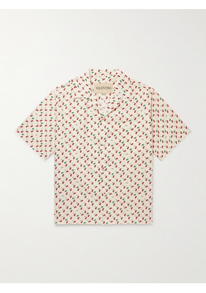 Valentino Garavani - Camp-Collar Printed Cotton-Poplin Shirt - Men - Neutrals - IT 44
