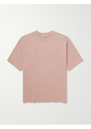 Acne Studios - Extorr Logo-Appliquéd Garment-Dyed Cotton-Jersey T-Shirt - Men - Purple - XS