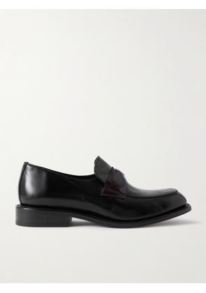 Our Legacy - Emporio Armani Sentiero Embellished Leather Loafers - Men - Black - EU 41