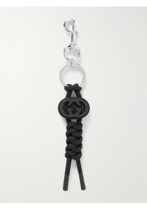 Gucci - Silver-Tone, Rope and Leather Key Fob - Men - Black