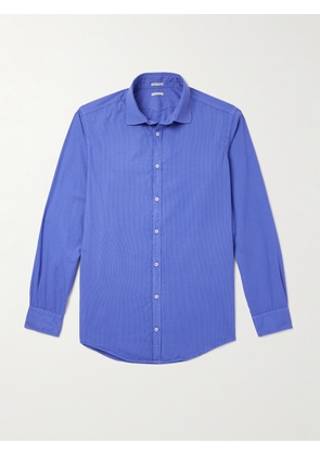 Massimo Alba - Canary Slim-Fit Checked Cotton-Poplin Shirt - Men - Blue - S