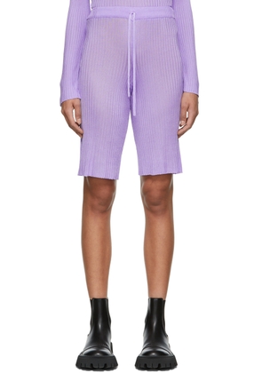 Marques Almeida SSENSE Exclusive Purple Viscose Shorts