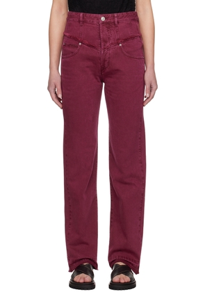 Isabel Marant Burgundy Noemie Jeans