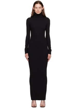 ÉTERNE Black Turtleneck Maxi Dress