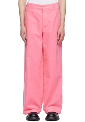 Acne Studios Pink Wide-Leg Trousers