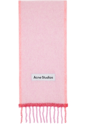 Acne Studios Pink Narrow Wool Mohair Scarf