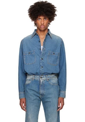 Maison Margiela Blue Stonewashed Denim Shirt