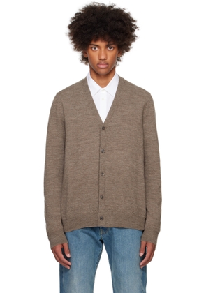 Maison Margiela Brown Elbow Patch Cardigan