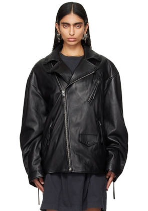 Acne Studios Black Padded Leather Jacket