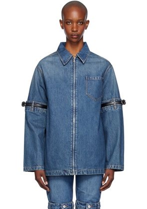 Coperni Blue Open Elbow Denim Jacket