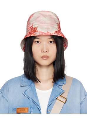 Versace Pink & Red Barocco Sea Bucket Hat