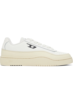 Diesel White & Beige S-Tracker-D Low Sneakers