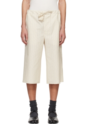 Maison Margiela Off-White Striped Shorts