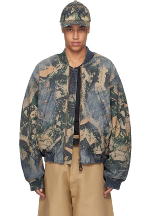 Acne Studios Blue Denim Bomber Jacket
