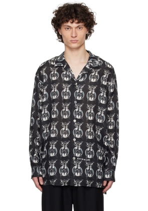 Acne Studios Black Printed Button-Up Shirt