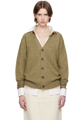 Maison Margiela Khaki Pilling Cardigan