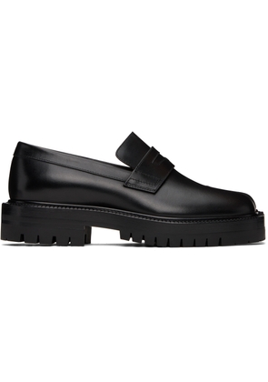 Maison Margiela Black Tabi Leather Loafers