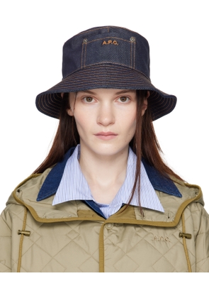 A. P.C. Indigo Thaïs Bucket Hat