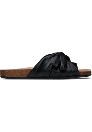 JW Anderson Black Bow Flat Sandals